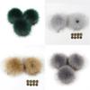 Luxuriöse DIY Damen Faux Waschbärfell Pompons Ball zum Stricken von Mützen