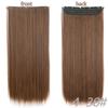 MERISIHAIR Women Fashion Long Straight Synthetic Fiber Hair Extensions 5 Clips Invisible Hairpiece for Daily Wear