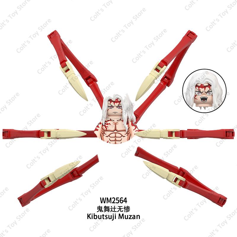 Demon Slayer Mini Action Figures Hot Anime Dolls Bricks Kamado Tanjirou Kibutsuji Muzan Building Blocks Model Toys Kids Gift Set