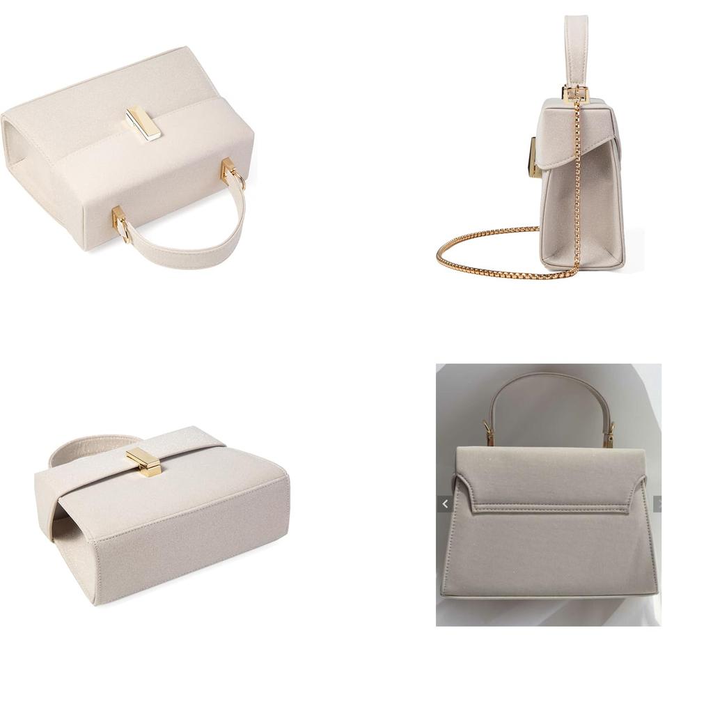 SUNSPOT Party Bag, Wedding Bag, Large, 2-Way Pleated, Women's HandbagShoulder Bag, Suitable for Receptions and Guests (Beige)