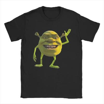Novedad Hombres Mujeres Shreks Wazowski Divertido Meme Camiseta Top Camiseta Ropa Apparel Vintage Algodón Puro Monstruos Lindos Camisetas estilo