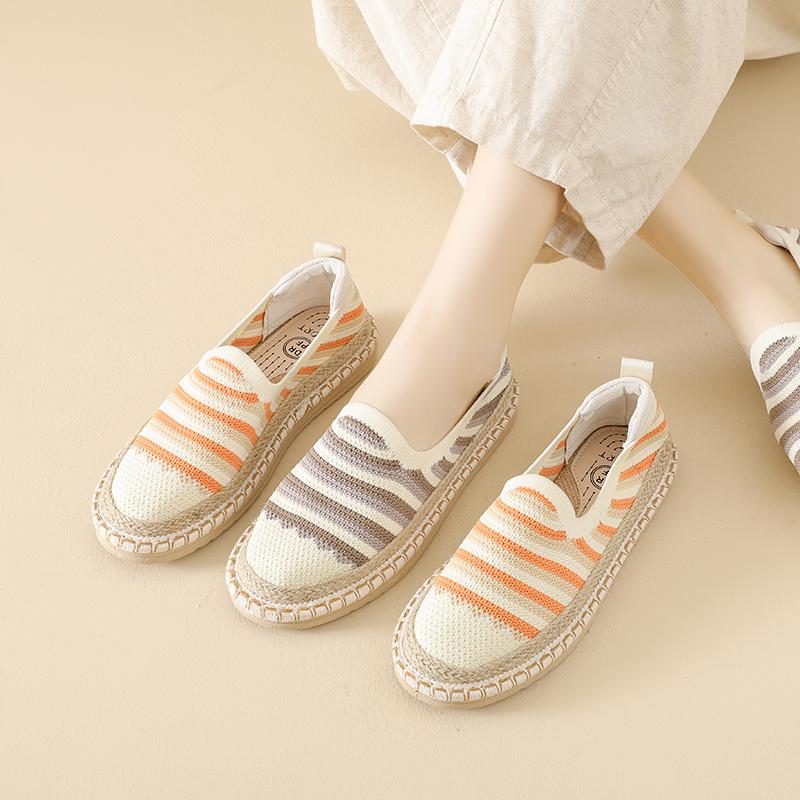 Thin Mesh Women'S Casual Shoes Versatile Summer Flat Bottomed Fisherman'S Shoes Women'S Fashion Breathable Vulcanized Shoes