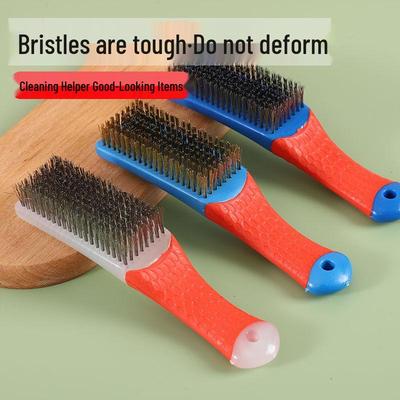 Stainless Steel & Copper Wire Brush, Multi-Purpose King Kong Walnut Polishing Brush for Kitchen, Oil Stains, Paint & Rust Removal.