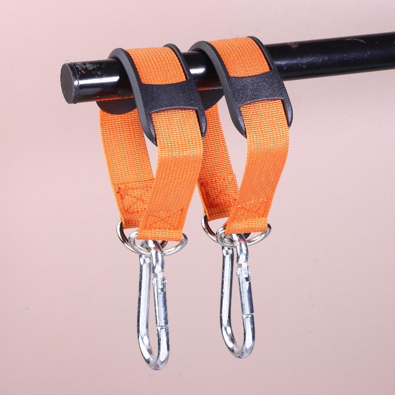 

2Pcs Nylon Sling With Metal Hook Versatile Gym Accessory For Gym Equipment Durable Fitness Equipment Metal Hook Strap оранжевый