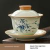 Shangqi Ge Ware Hand-Painted Ceramic Gaiwan Tea Bowl