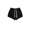 Loose women's shorts summer new sports versatile elastic waist wide-leg pants high waist thin black hot pants