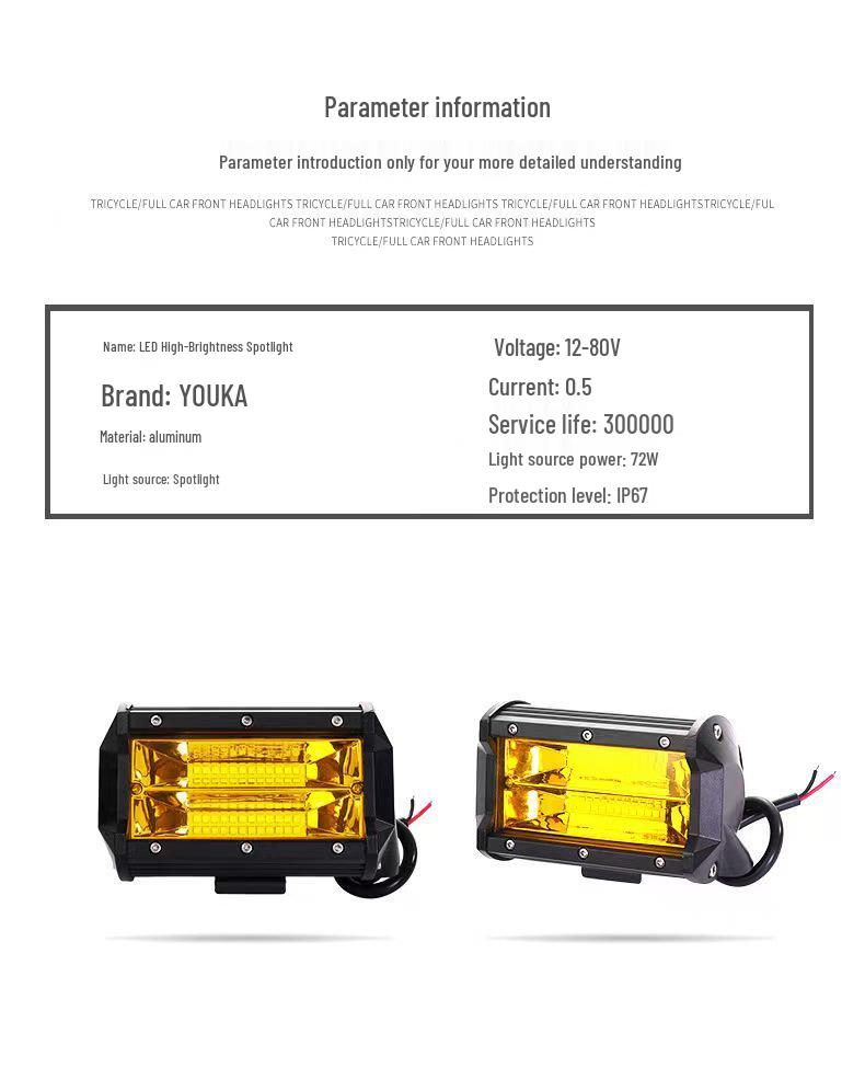 Universal LED Off-Road Roof & Reversing Lights - High-Intensity Daytime Running & Fog Lights