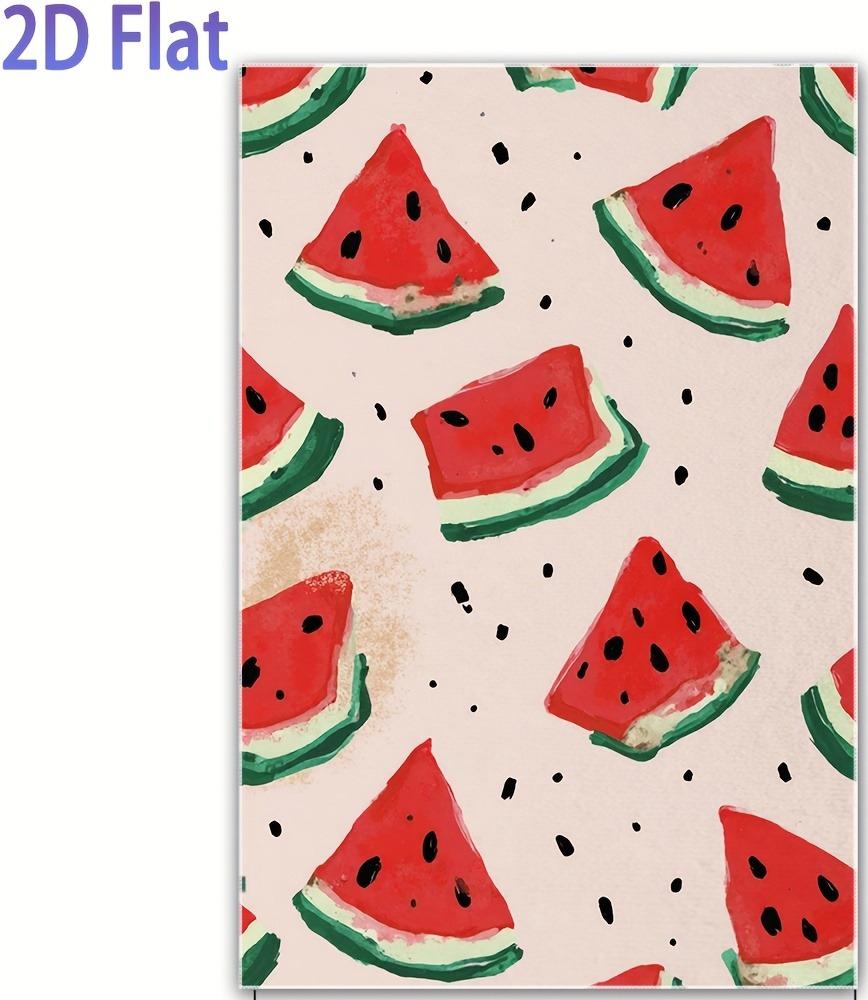 Watermelon Slice Print Bath Towel Summer Fruit Pattern Soft Microfiber Towel for Bathroom Beach Travel Watermelon Hand Towel W40*H60(CM)