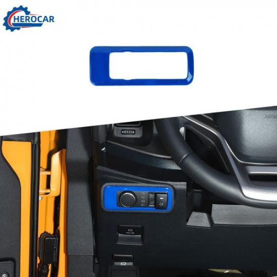 

Head Light Switch Cover Trim Panel Accessories for Ford Bronco +Blue Parts
