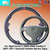 Maßgeschneiderte Carbonfaser-Leder-Autolenkradabdeckung Für Opel Corsa C 2000-2006 Combo C 2001-2011 Vauxhall Holden Barina Tigra
