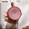 130ml Retro Yixing Purple Clay Teapots Handmade Large Caliber Pot Raw Ore Zhu Mud Kettle With Filter Chinese Zisha Tea Set Gift