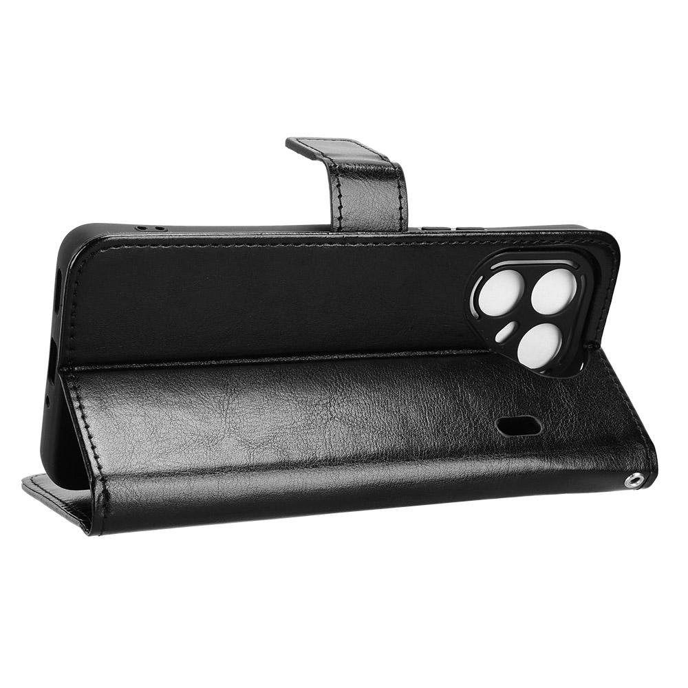 For TECNO Pova 7 5G PU Leather Case with Strap Crazy Horse Texture Phone Wallet Cover