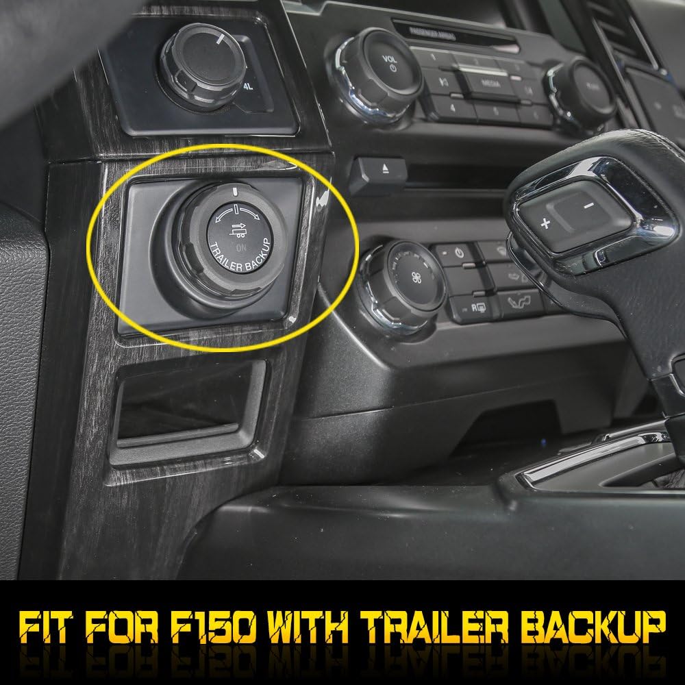 Voodonala for F150 Black Wood Grain Center Console Dash Air Conditioning Vent Panel Cover Trim Fit for Ford F150 2015-2020 & for 2017-2022