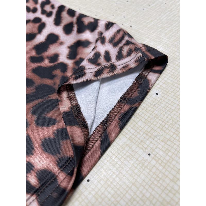 Women's Summer Leopard Print Sexy Halter Top