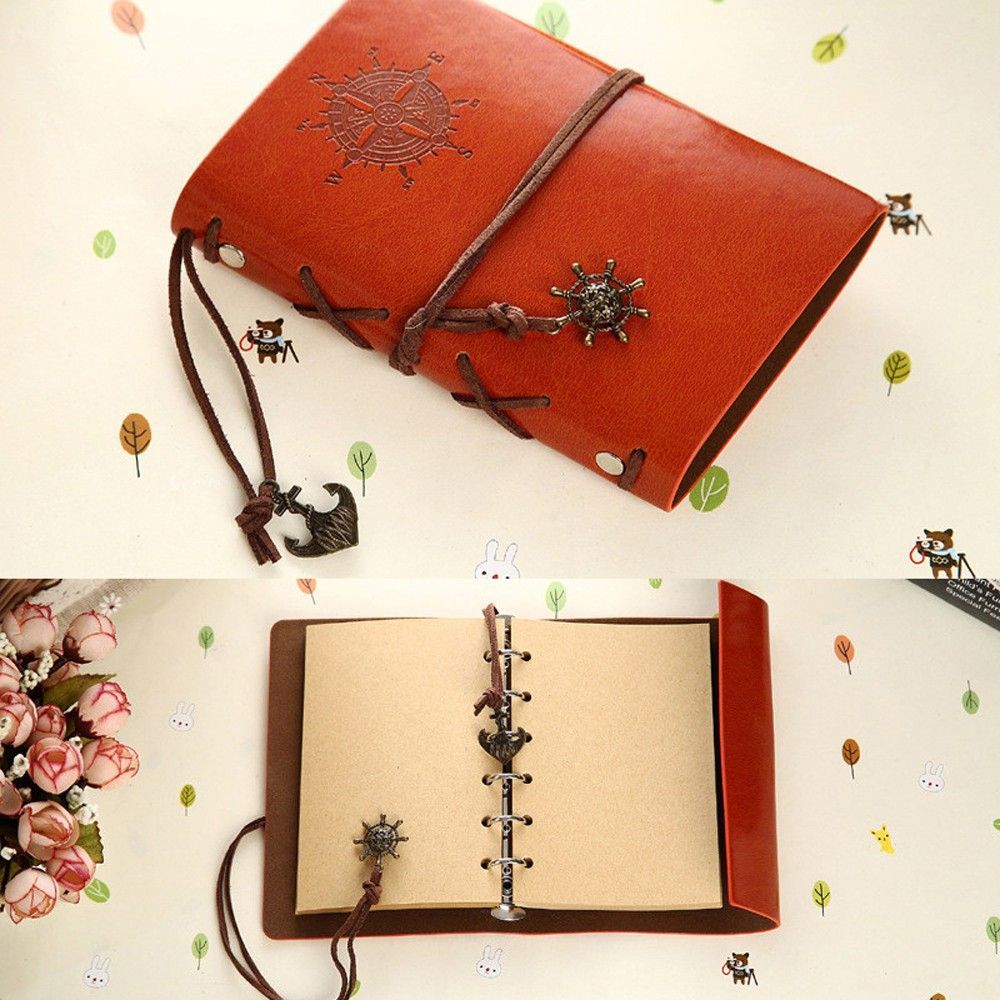 Stationery Replaceable Blank Paper Traveler Notebook Notebook Notepad Leather Diary Book Sketchbook