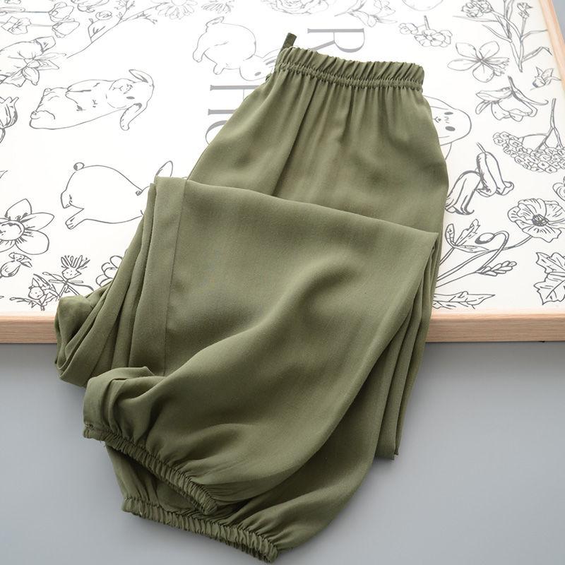 

Детские брюки-фонарики, тонкие хлопковые и шелковые дышащие летние брюки, свободные брюки из искусственного хлопка для девочек, защищающие от комаров 150