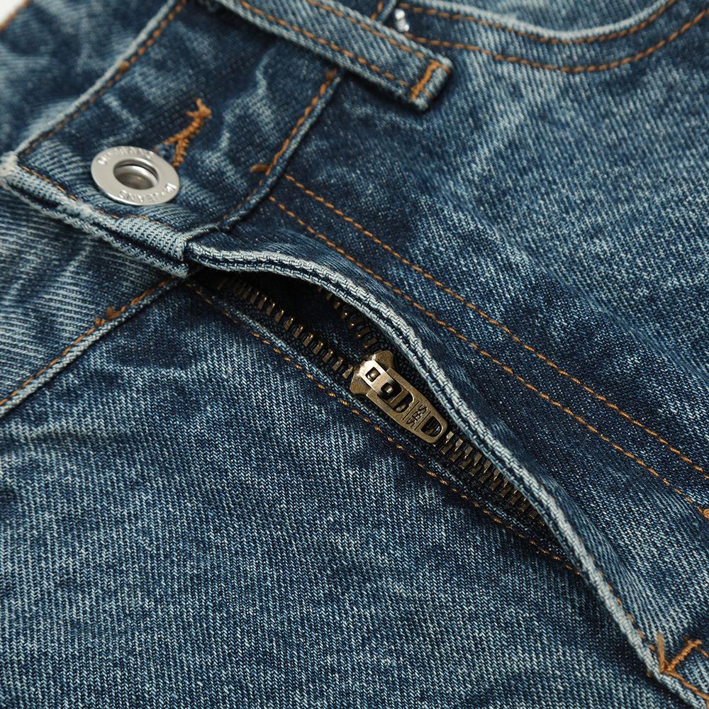 New Mens Jeans Japanese Streetwear Washed Distress Baggy Wide Leg Design Cargo Pants Summer Fashion Casual Knee Length Pants Man