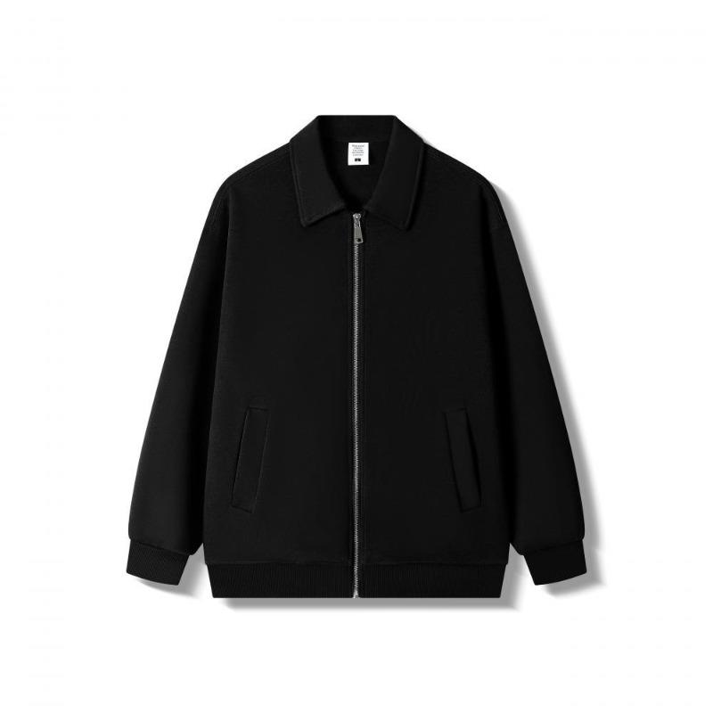 New G Island Cotton Loose Zipper Jacket Sweater Men's Solid Color Trend Versatile Jacket Couple