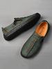 Men's Handmade Vintage Loafers, Stylish Side-Zip Casual Shoes, All-Season Everyday Wear Flat Shoes, Comfortable Large Size Men's Shoes