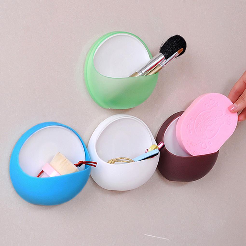 Bathroom Sucker Soap Box Shower Dishes Holder Container Home Plate Case