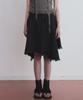 Geulouhaideu Hemel Asymmetrical Denim Midi Skirt