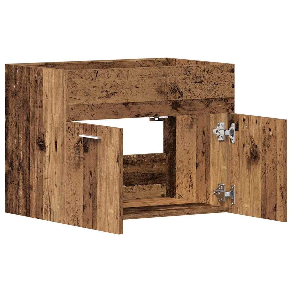 Bathroom Vanity Cabinet with Rustic Wood Effect 60 x 38.5 x 46 cm