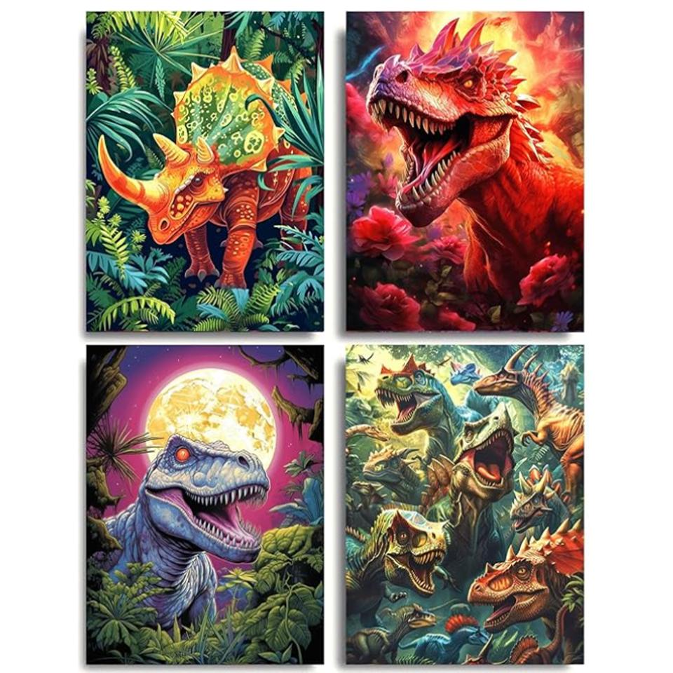 5D DIY Diamond Drawing Dinosaur Full Circle Square New Product Animal Diamond Embroidery Mosaic Cross Embroidery Handmade Gift