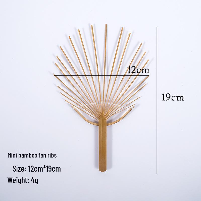 Bamboo DIY Round Fan Frame: Handmade Ethnic Woven Fan