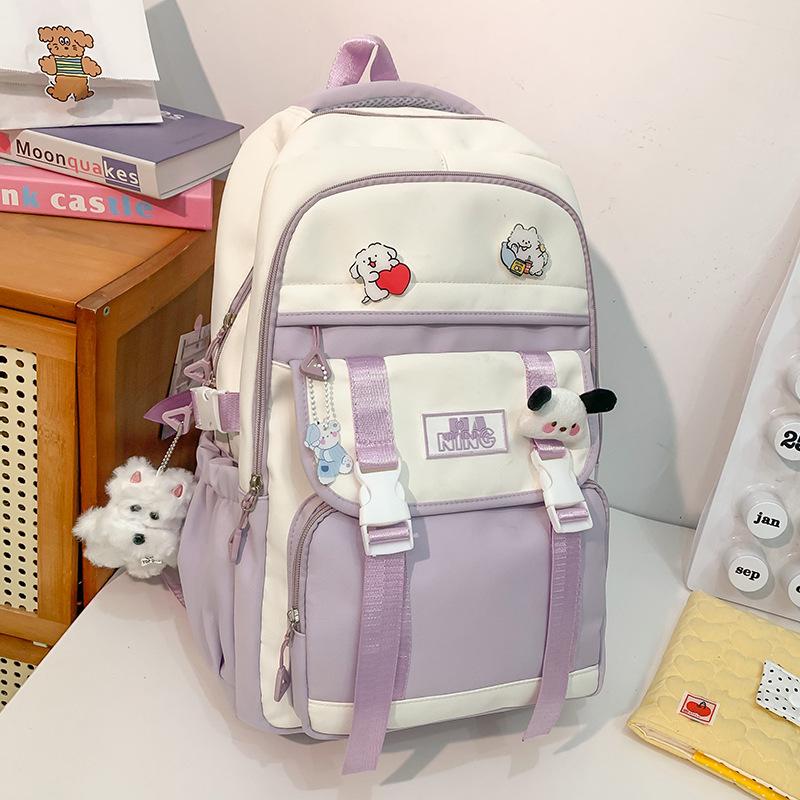 Children's Schoolbags Elementary School Students  Girls Junior High School Students  Large Capacity  High Appearance  Two Piece Backpack
