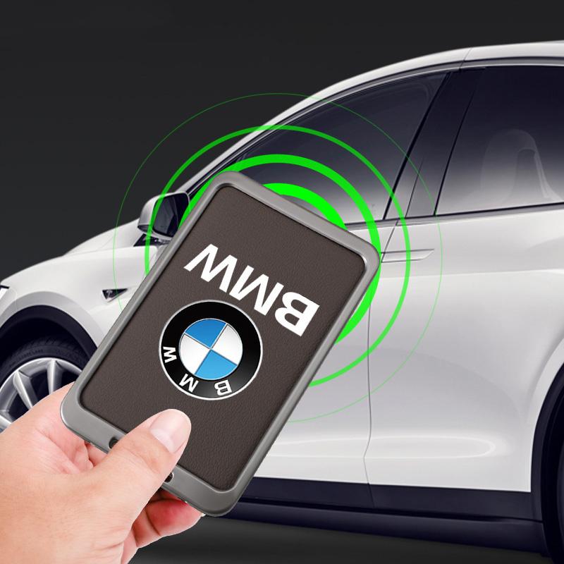 Zinklegierung Leder Auto Smart NFC Karten Schlüssel Etui Abdeckung Schale Für BMW M 3 5 7 Serie X1 X3 X5 X6 X7 535le Auto Schlüsselanhänger Zubehör