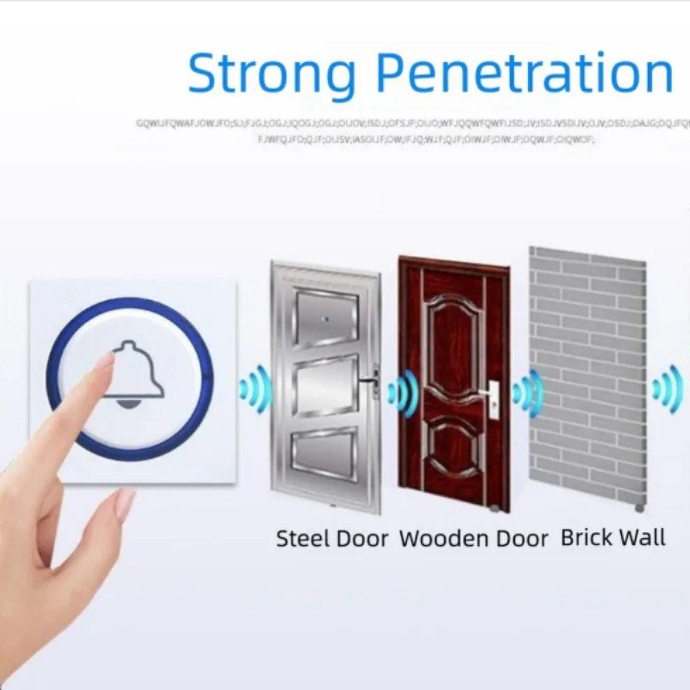 60 Chimes Wireless Doorbell Waterproof Door Chime Kit Long Range Smart Doorbell  Apartment