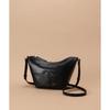 Smooth Leather Shoulder Bag Girls Black [Samantha Thavasa]
