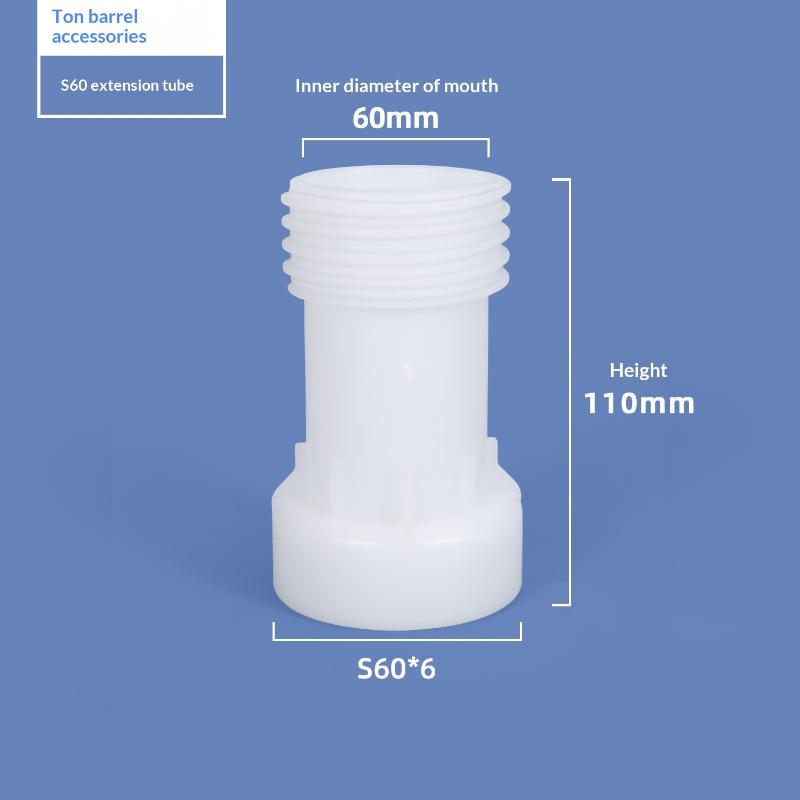 

Пластикова Подовжувальна Трубка Адаптер IBC Для Монтажу Випускного Отвору Бочки для Дощової Води IBC S60X6 До Труби Бочки на Тонну З єднання 1pc tube