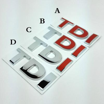 3D Metalen TDI Badge Emblem Decal Stickers Logo voor VW b5 b6 GTI Touran Bora Auto styling auto-accessoires