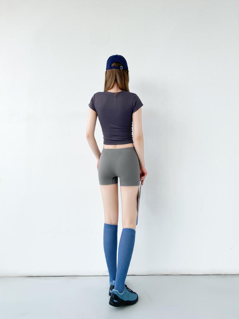High-Waisted Women's Shaping Shorts - Anti-Exposure, No Panties Design