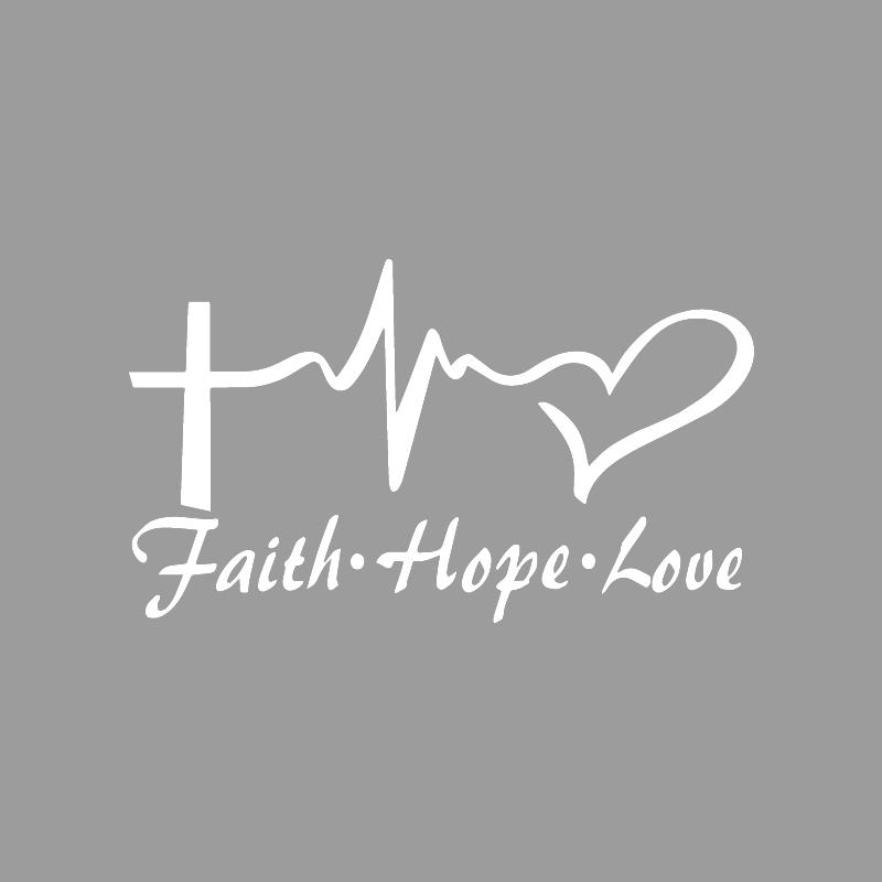 Faith Hope love Let love and hope never die creative&funny stickers for cartoon fans&lover,high quality for car trucks laptops
