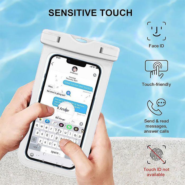 Waterproof Case - E.F.CONNECTION - for iPhone 16/15/14/13/12/11 - IPX8 - Sensitive Touch - White