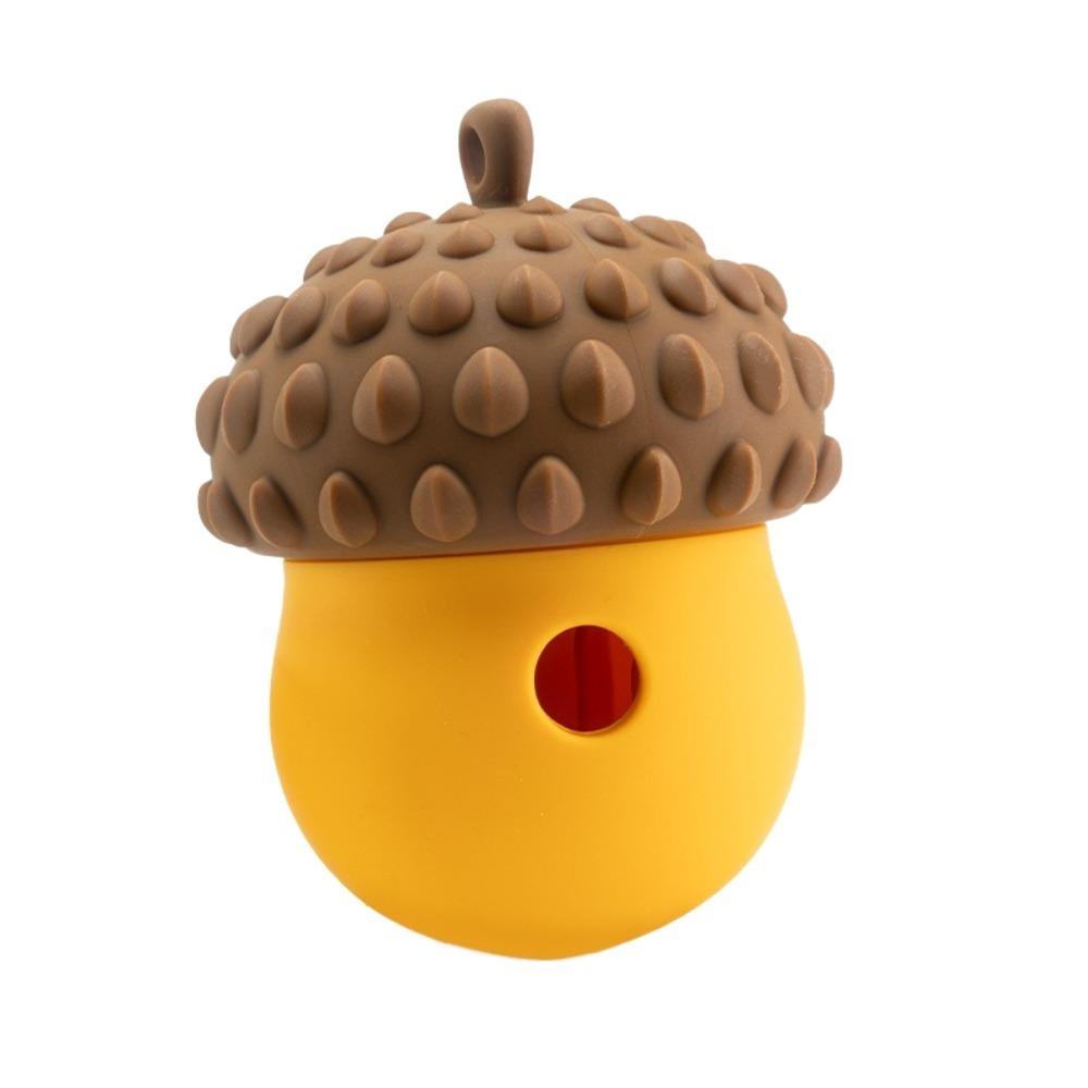 

Силиконовые игрушки для собак, жевательные мячи, прочные игрушки для прорезывания зубов у щенков, мяч для выдачи лакомств, тренировка IQ коричневый