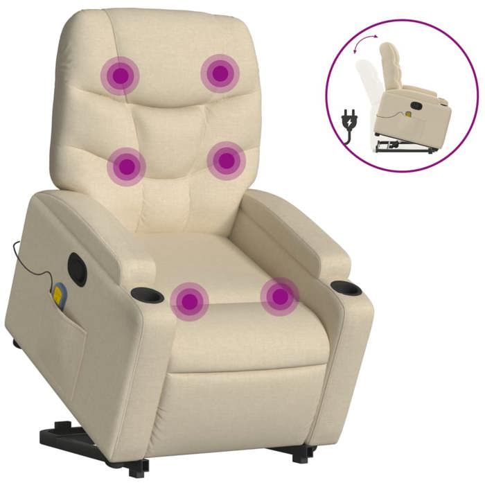 VidaXL Reclining Massage Armchair, Relaxation Chair with Adjustable Backrest and Footrest, Living Room Seat 3204617