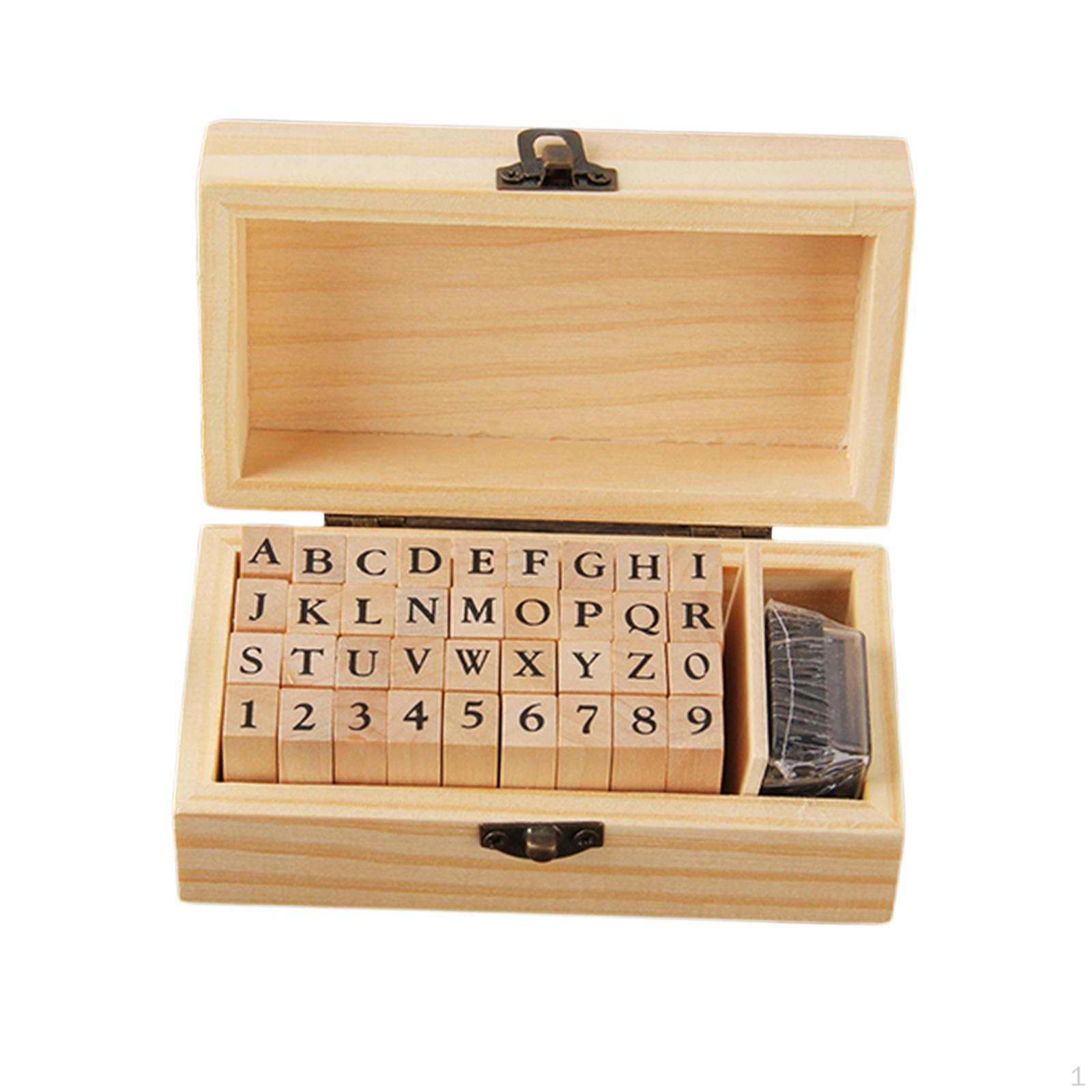 And Letters Stamps Rubber Number Letter Stamper Set of 36pcs for Upright Letters