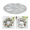 8 Slots Large Plate Durable Oyster Plate Elegant Serving Tray Stainless Steel Material Suitable for Home and Restaurants
