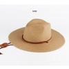 Breathable Paper Straw Panama Hat with Adjustable Chin Strap and Wide Brims Sun Protections for Women Vacation and Trip