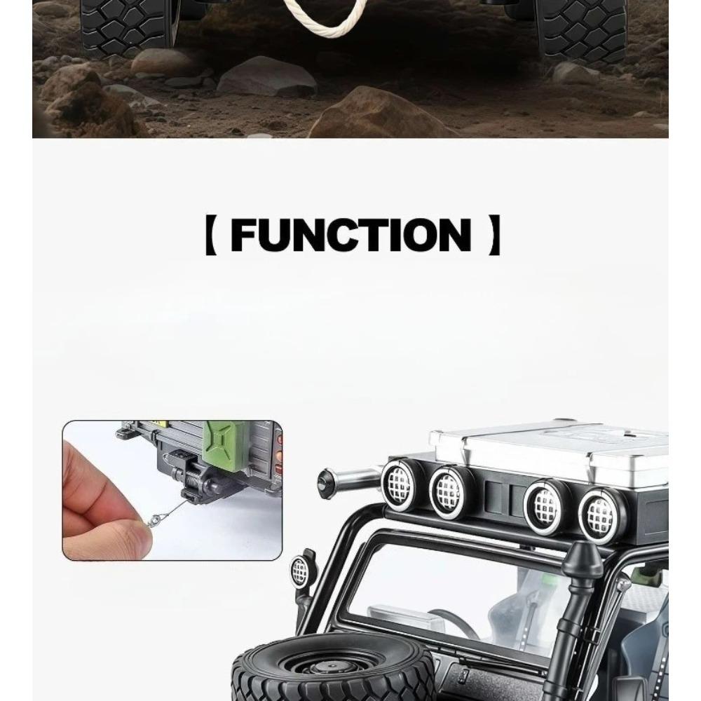 Simulation 1/24 Defender 110 Off-road Alloy Car Model Collection Ornament Children's Toy Vehicle Gift Pullback Light Miniature
