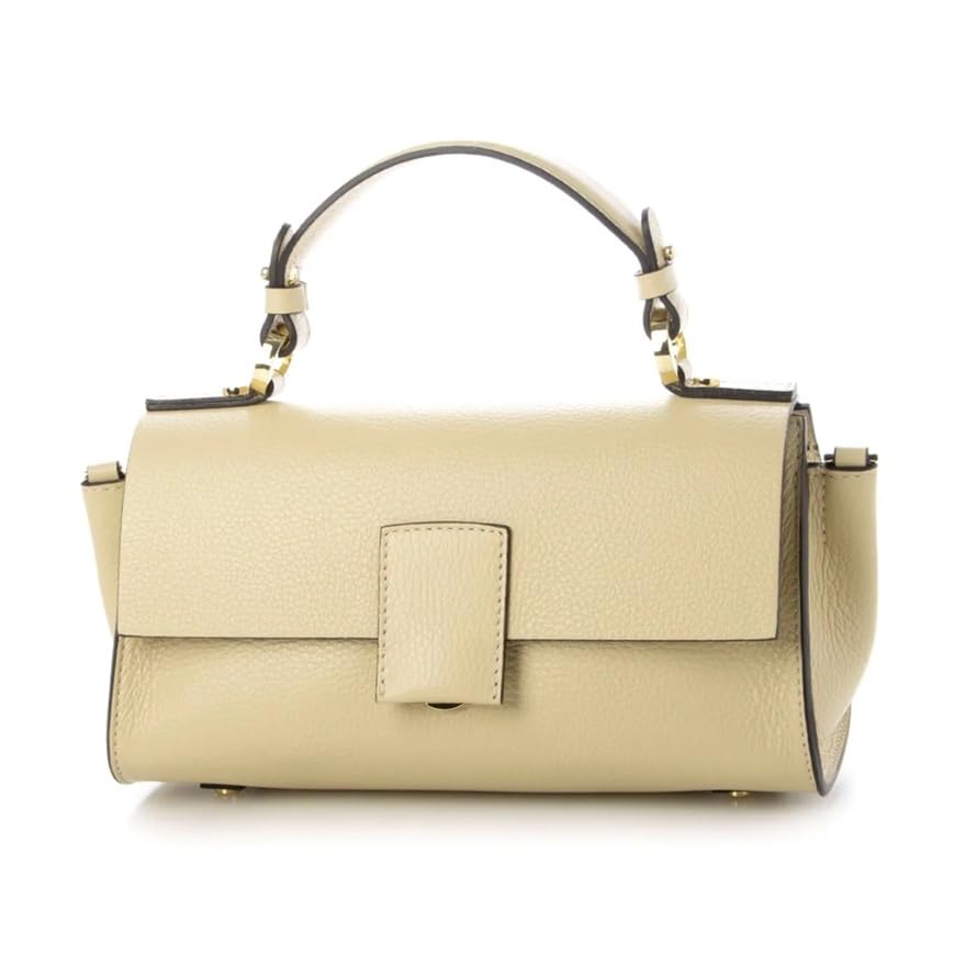 

LORISTELLA BETH 2529 Leather Shoulder Bag, 2-Way, Mini Bag with Small Strap, Stylish and Popular for Women, Made in Italy [Authorized Retailer] (Pale