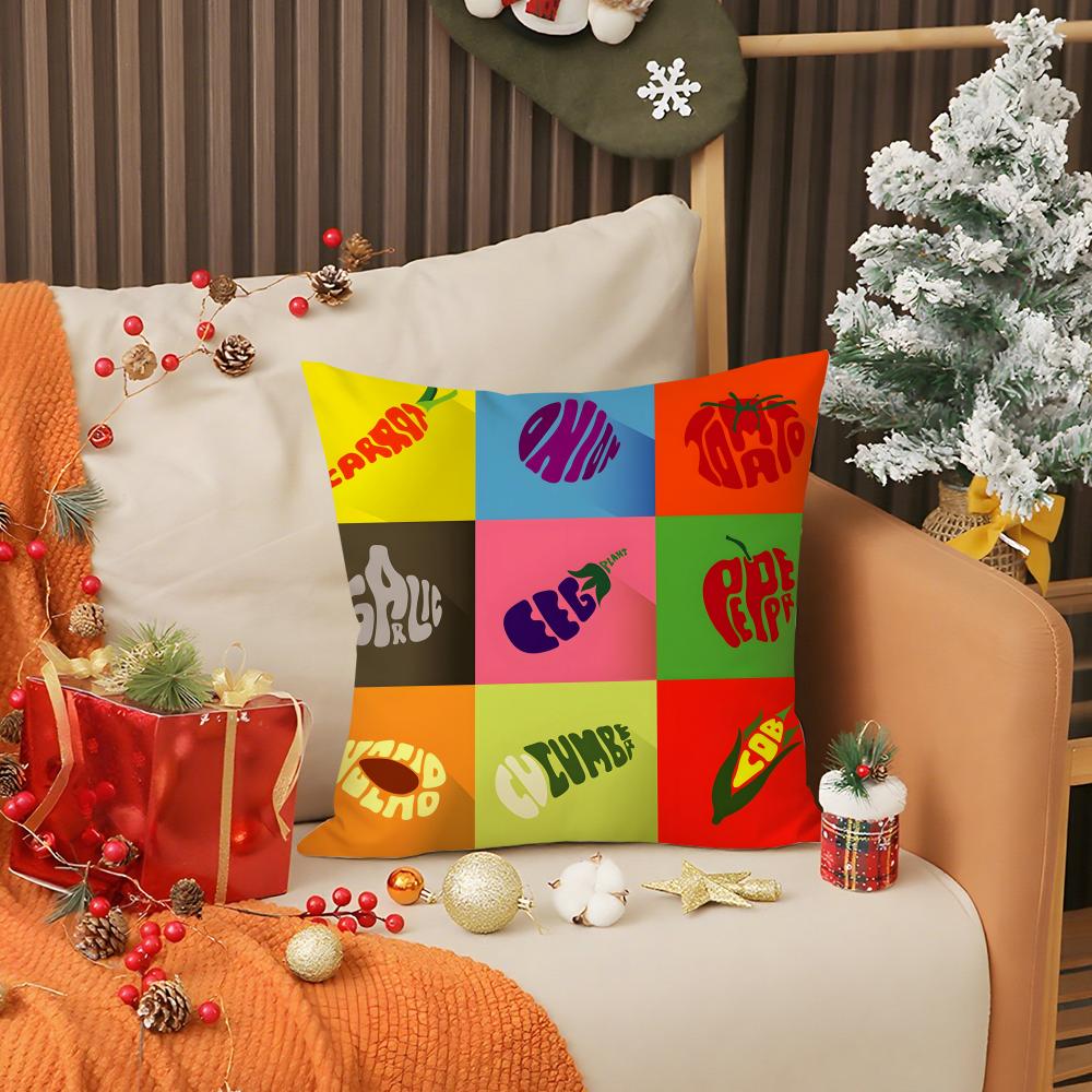 

Creative Letters Fruit Prints Pillow Case Printing Pillowcase Living Room Sofa Cushion Cover Bedroom Room Decor 30X30cm