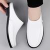 Summer White Open Back Casual Shoes Mules Men Backless Loafers Slippers Half Shoes Slip On Semi Drag Flats Man Slides Sandals