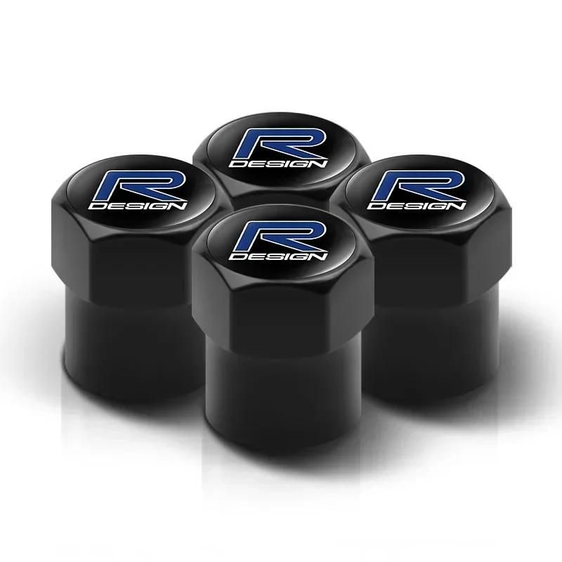 Car Wheel Tire Valve Caps Metal Stem Cover For Volvo Rdesign V90 XC40 V60 S60 V70 XC60 S90 Polestar XC90 V40 V50 AWD Accessory