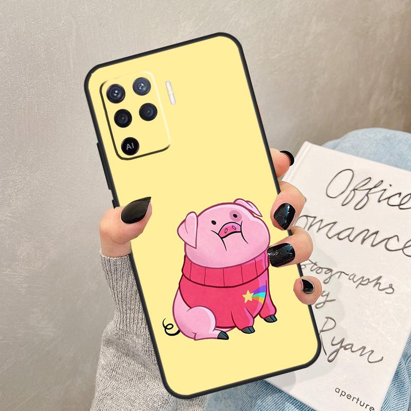 Cute PINK Kawai Pig Case For Oppo A40 A60 A80 A78 A38 A18 A98 A58 A96 A76 A16 A94 A74 A54 A15 A17 A57 A77 A5 Pro