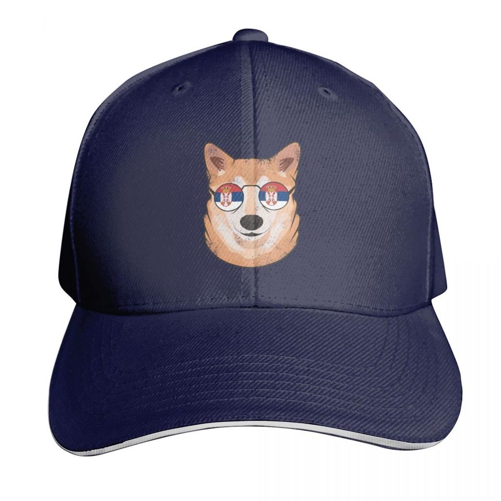 Vintage Patriotic Shiba Inu Serbian Flag Baseball Cap Custom Caps Hat Luxury Brand Beach Bag Women Unisexs