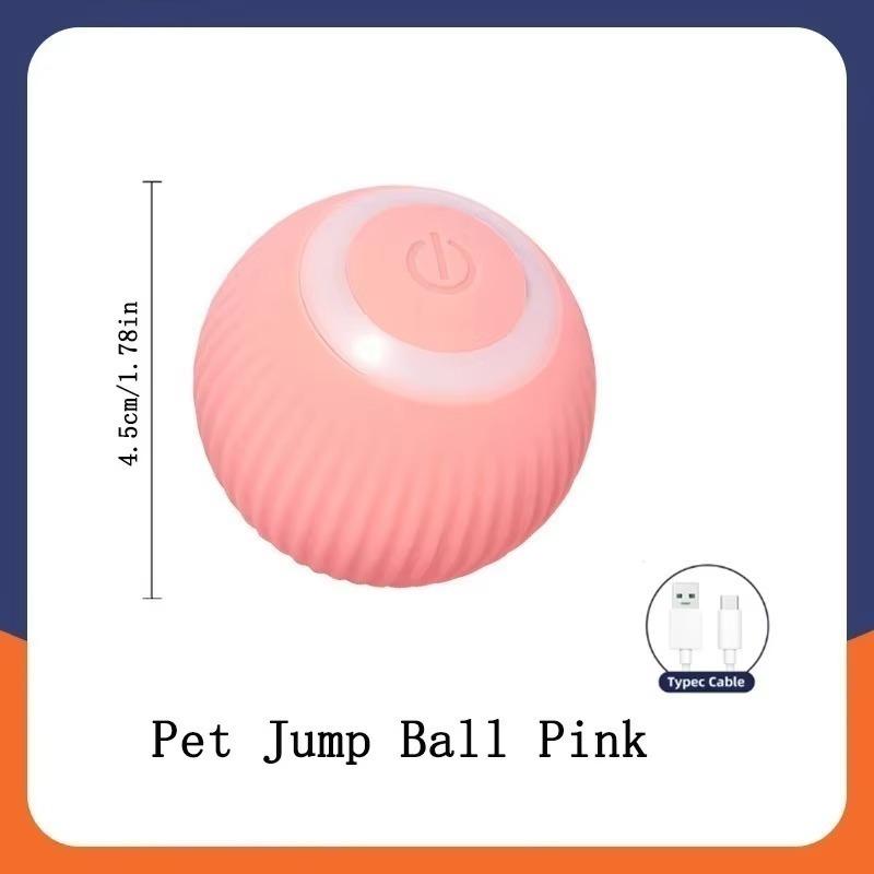 Cat Interactive Ball Toy Training Self-moving Kitten Electric Cat Ball Toys with Light USB Rechargeable Smart Pet Magic Ball Toy
